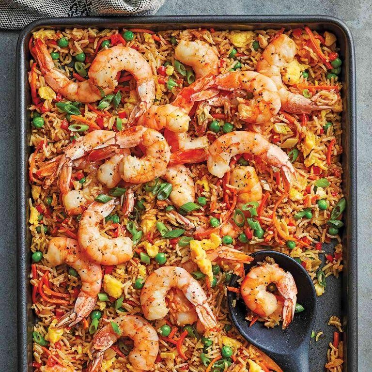 Oven-Baked Shrimp and Rice