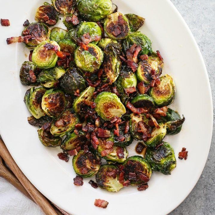 Oven-Roasted Bacon and Balsamic Brussel Sprouts