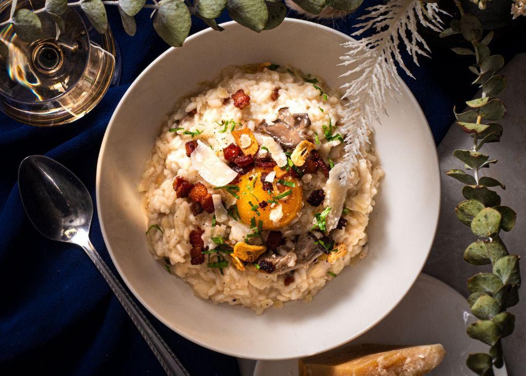 Oyster and Bacon Risotto