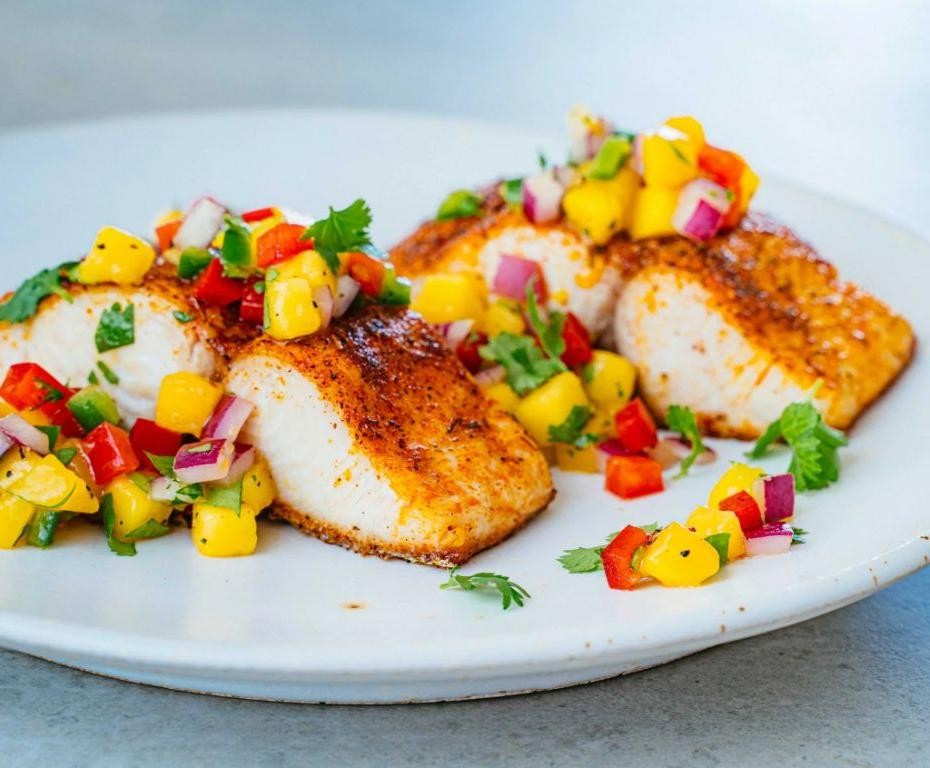 Pan-Seared Basa with Mango Salsa