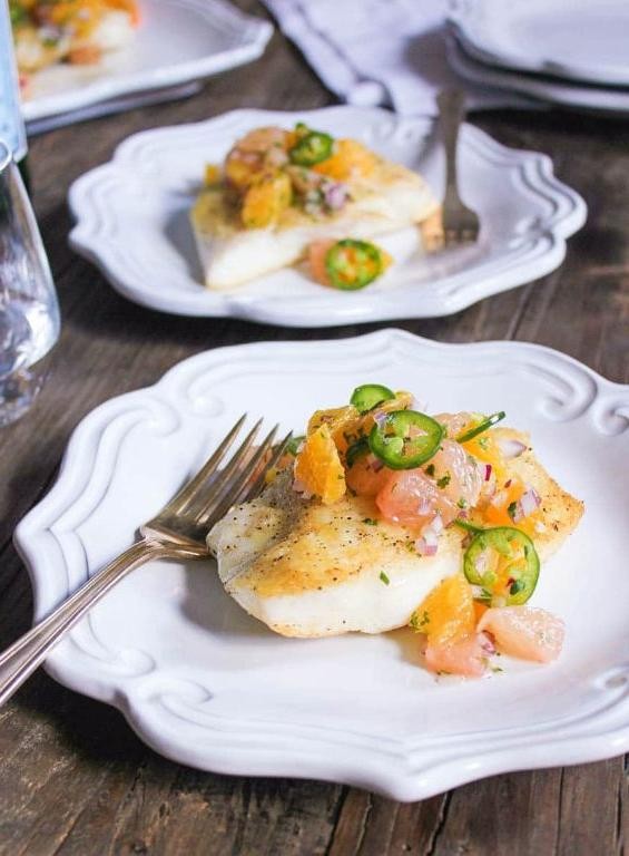 Pan-Seared Pacific Halibut with Citrus Salsa