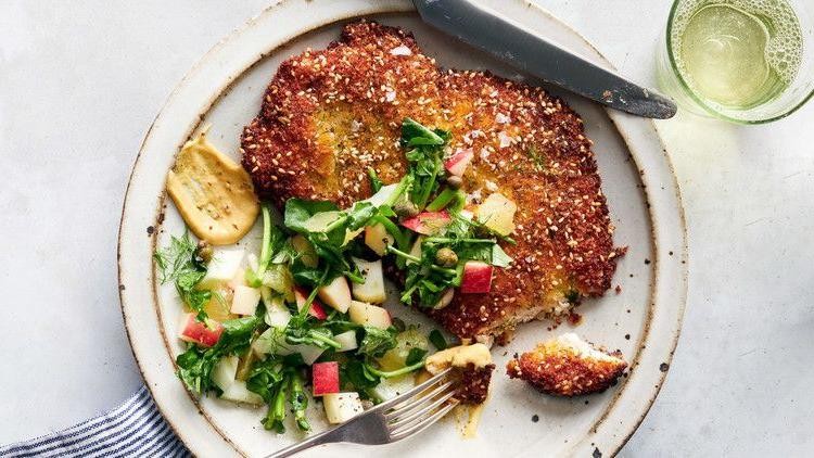 Panko-Crusted Chicken Cutlets with Dill