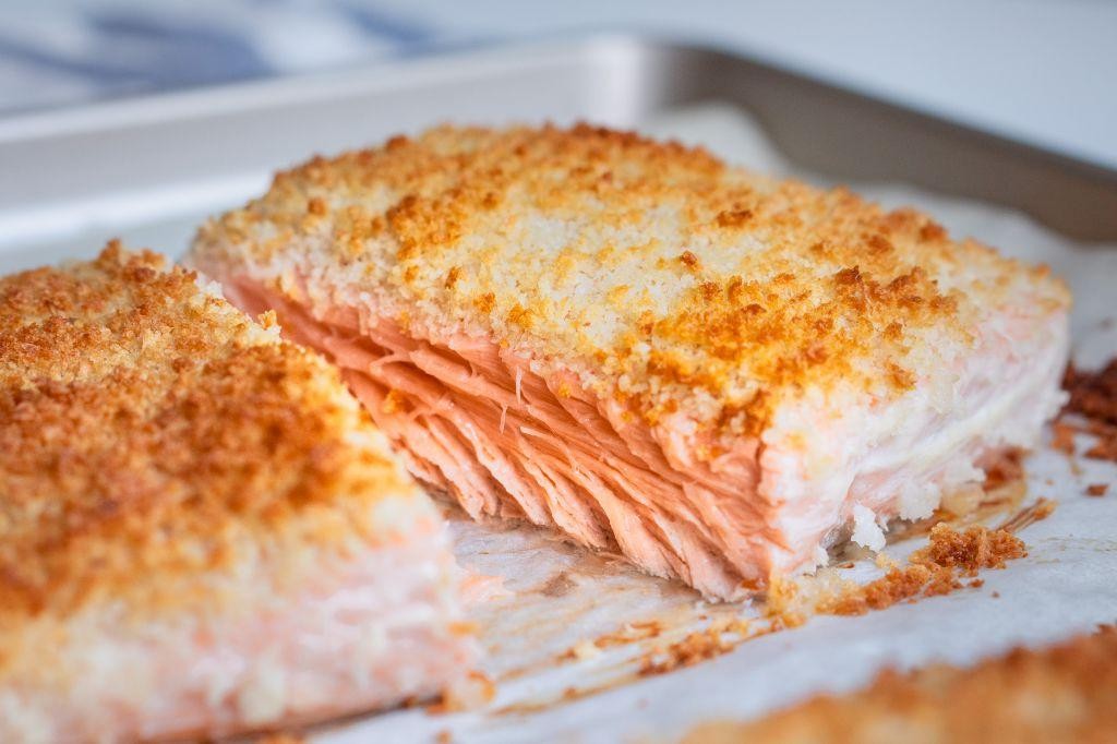 Panko-Crusted Sockeye Salmon Fillets