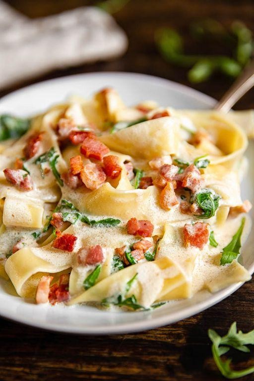 Pappardelle Carbonara with Pancetta