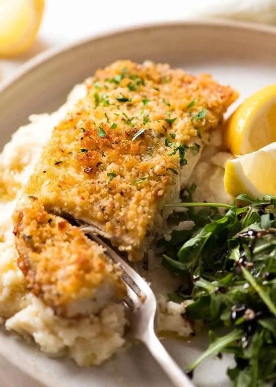 Parmesan Crusted Baked Redfish