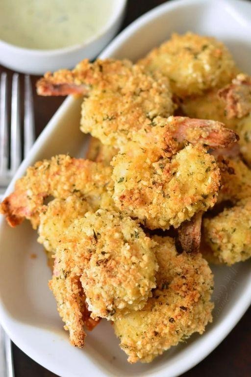 Parmesan Crusted Battered Shrimp