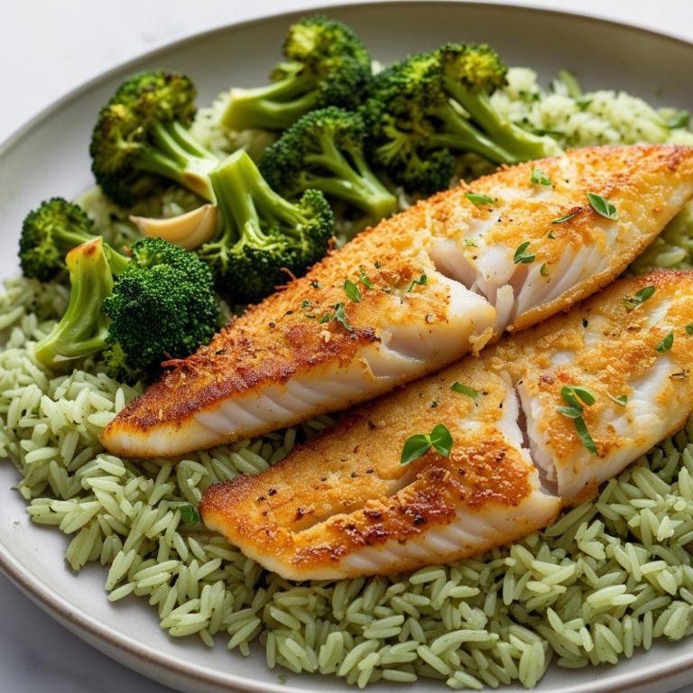 Parmesan-Crusted Tilapia with Roasted Broccolini