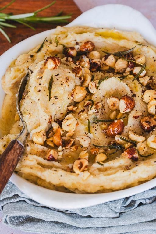 Parsnip Mash with Caramelized Onions