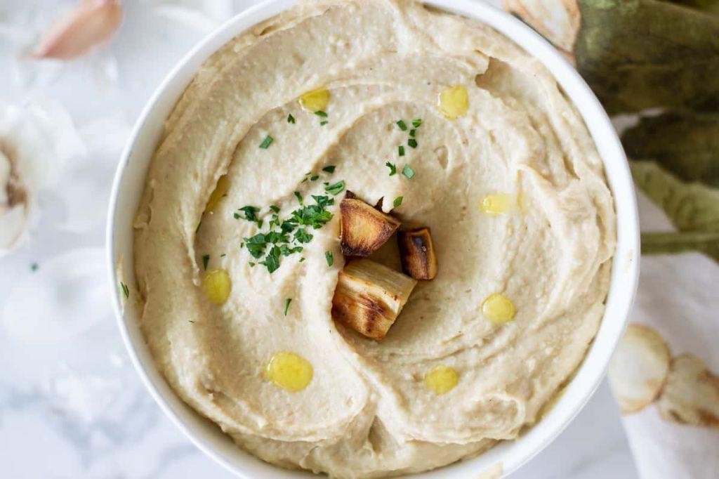 Parsnip Puree with Sage and Walnut Topping