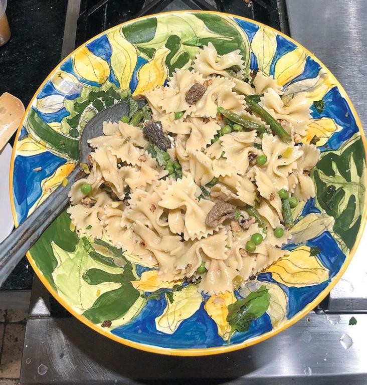 Pasta Primavera with Brie