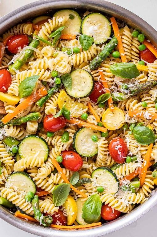 Pasta Primavera with Yellow Squash and Eggplant