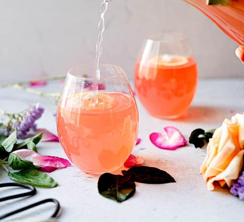 Peach Basil Lemonade