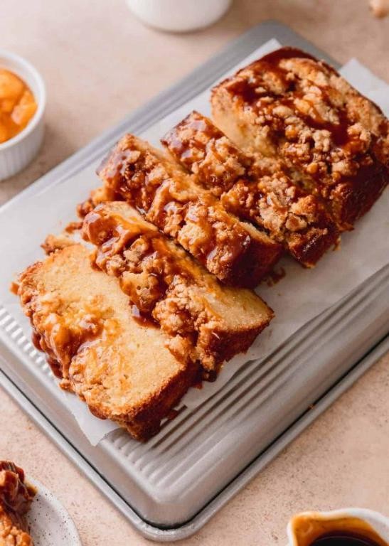 Peach Cobbler Cake Mix Loaf