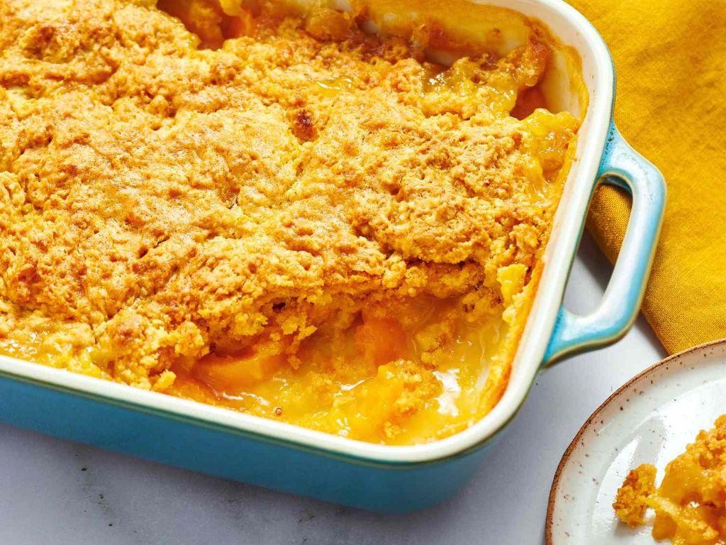 Peach Cobbler Yellow Box Cake