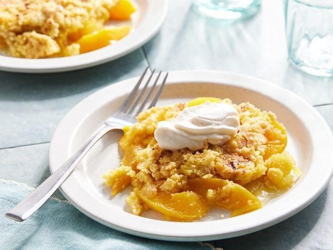 Peach Dump Cake with Brown Sugar Crunch