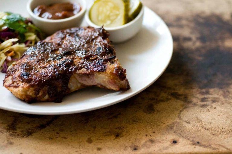 Peach Jalapeno BBQ Pork Chops