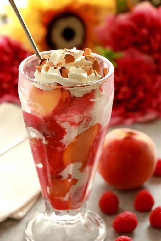 Peach Melba Ice Cream