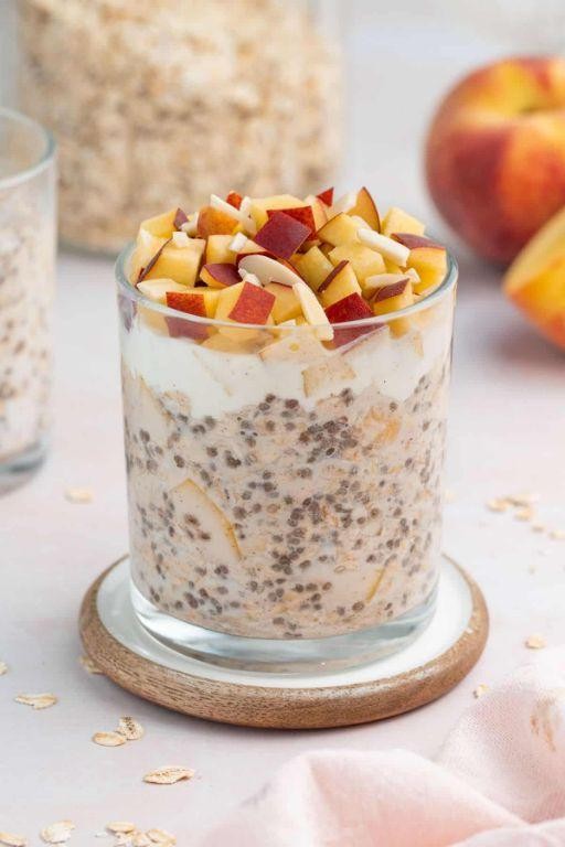 Peach and Almond Overnight Oats