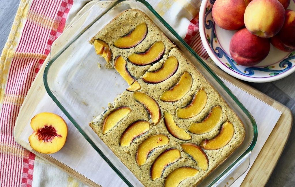 Peach and Almond Pancake Casserole Extravaganza