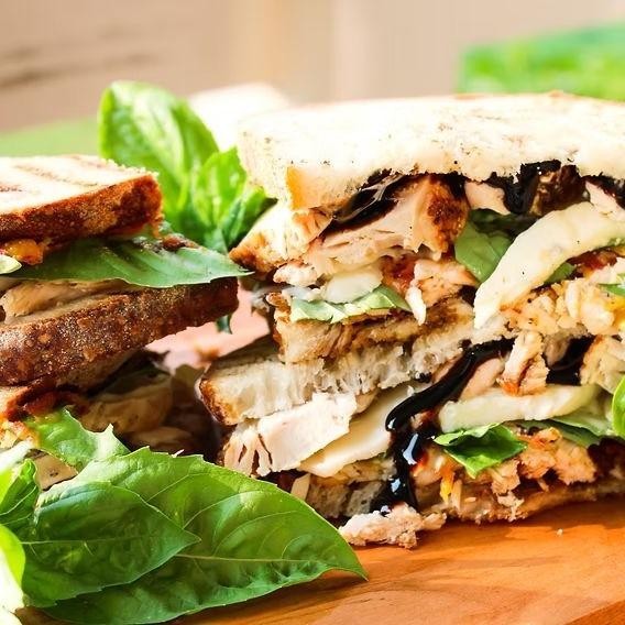 Peach and Basil Chicken Sandwiches