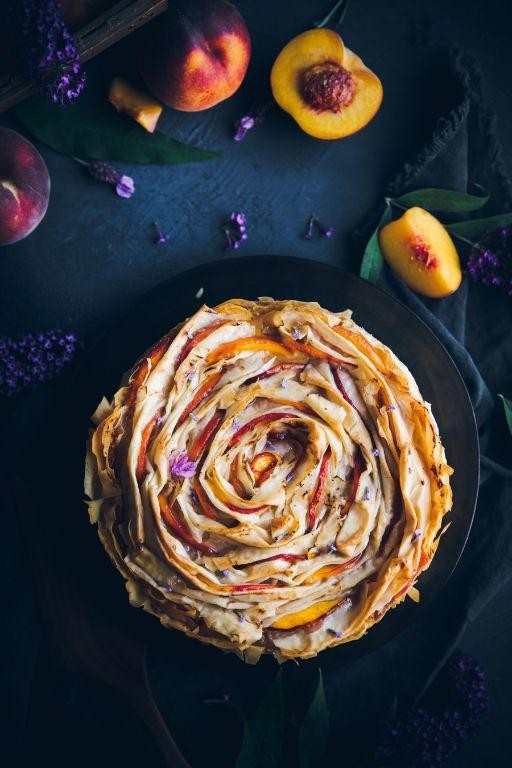 Peach and Blueberry Filo Strudels