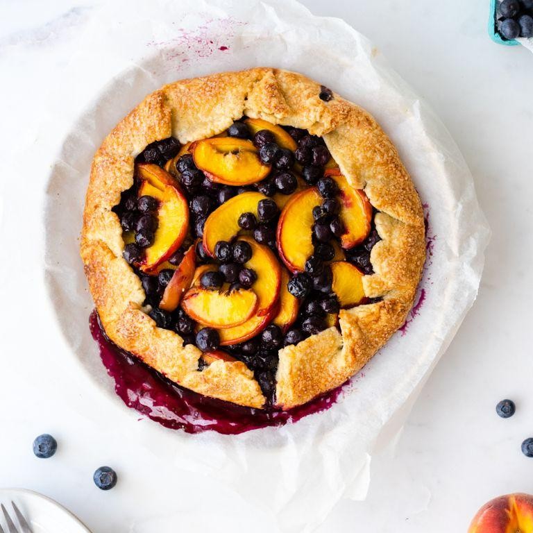 Peach and Blueberry Galette