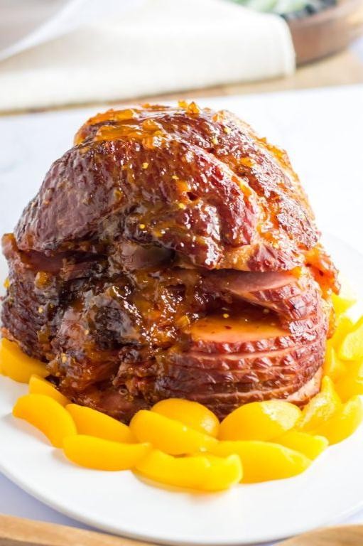 Peach and Honey Glazed Ham