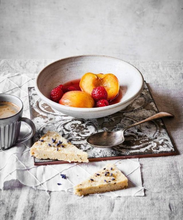 Peach and Lavender Shortbread
