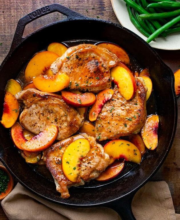 Peach-Glazed Roasted Pork Tips