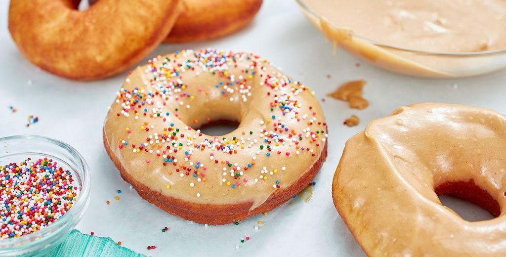 Peanut Butter Glazed Donuts