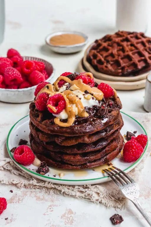 Peanut Butter Protein Waffles