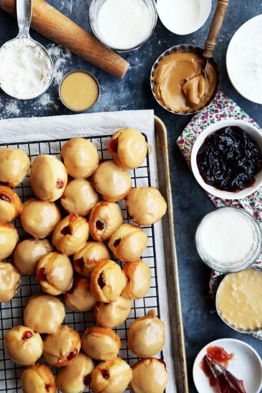 Peanut Butter and Jelly Mini Donuts