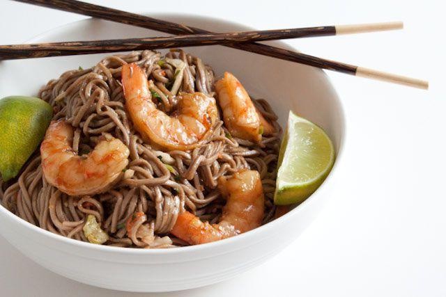 Peanut-Ginger Shrimp and Soba Noodle Salad