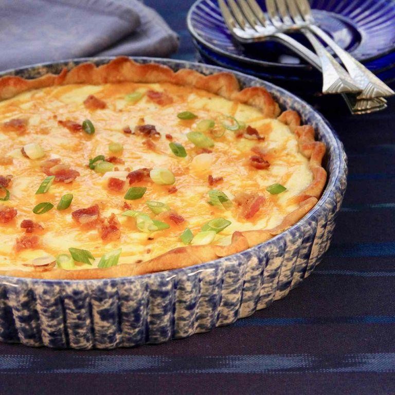 Pearl Onion and Bacon Quiche