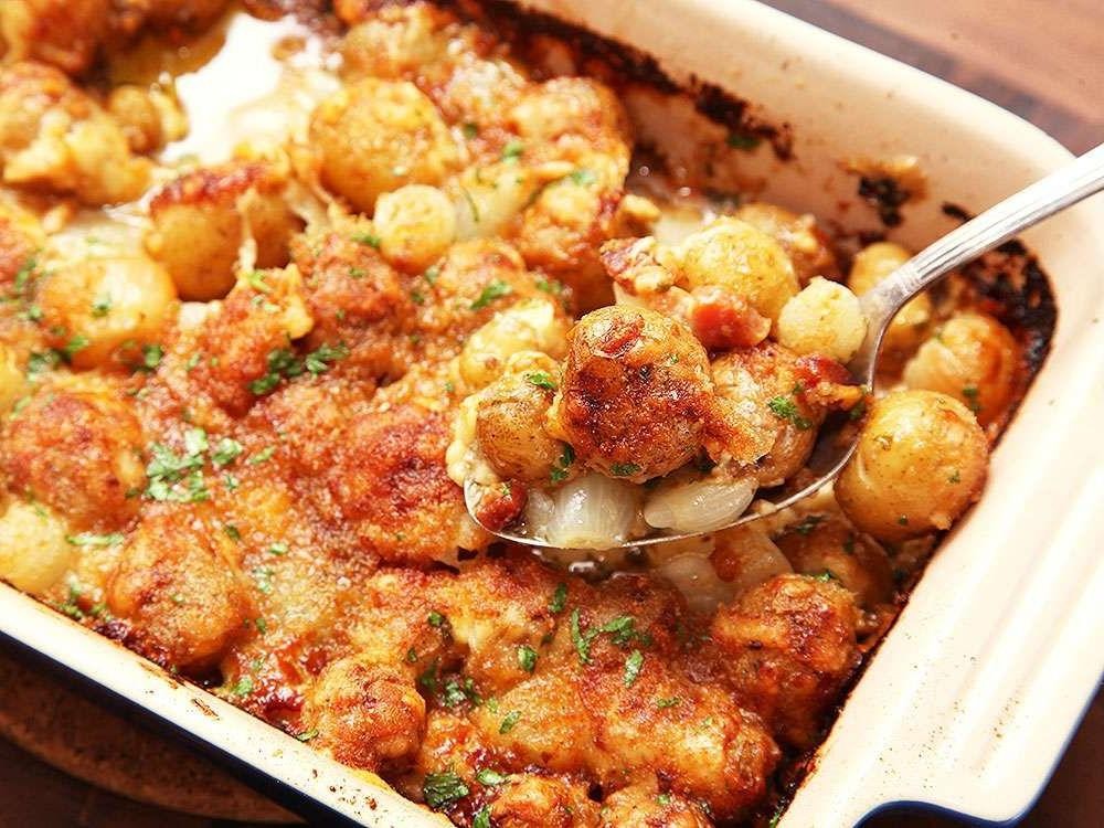 Pearl Onion and Potato Gratin