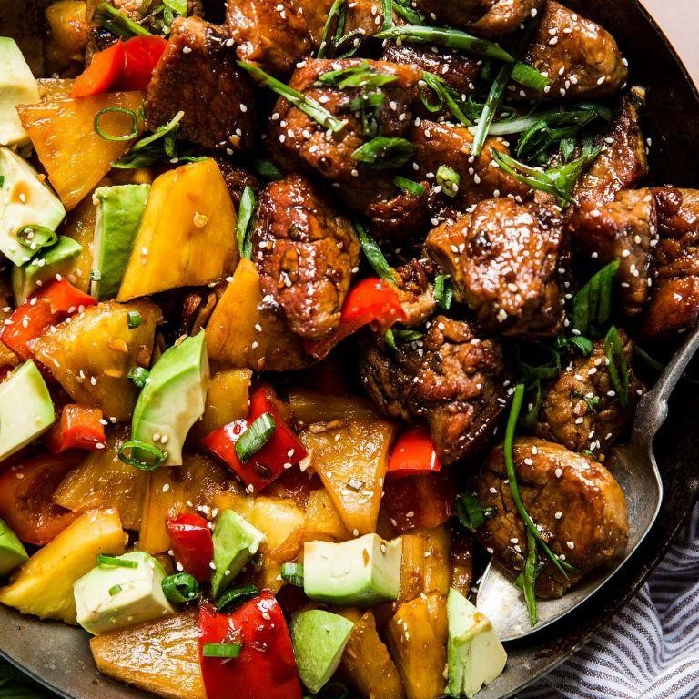Peppered Pineapple and Bell Pepper Stir Fry
