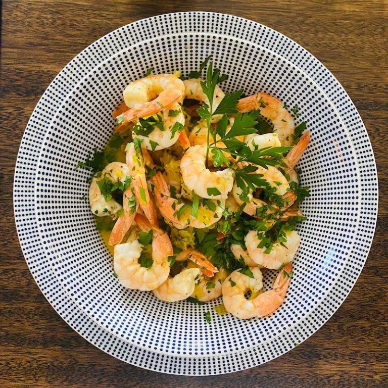 Pepperoncini and Lemon Grilled Shrimp