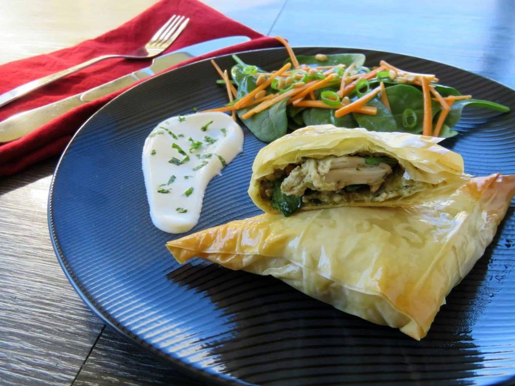 Pesto Chicken Filo Cigars