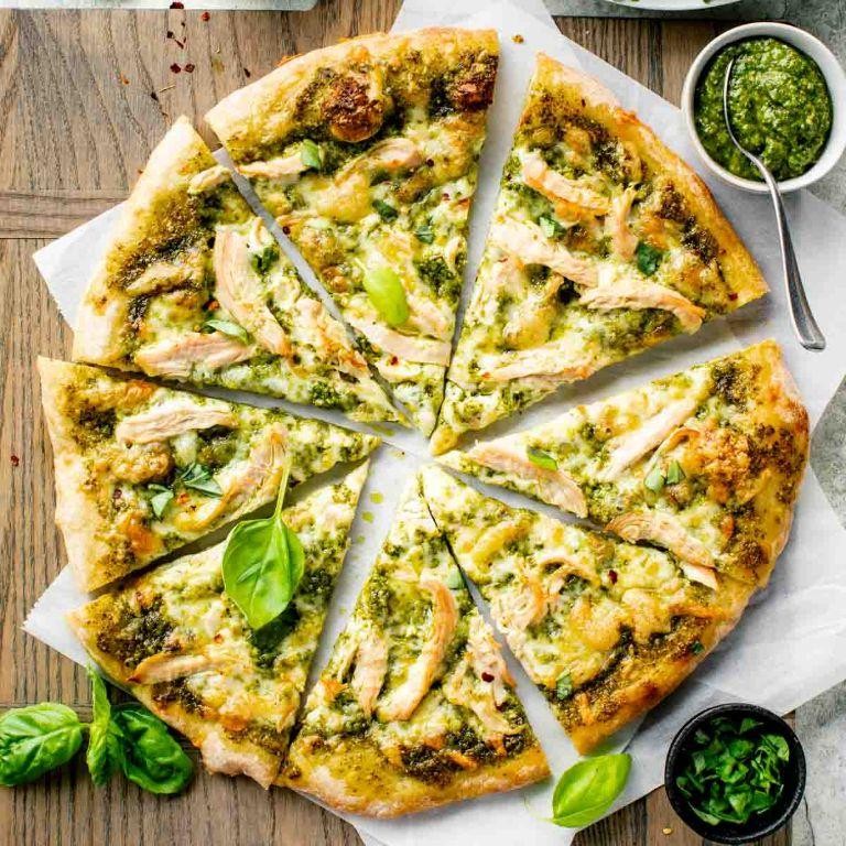 Pesto Chicken Pizza Dip