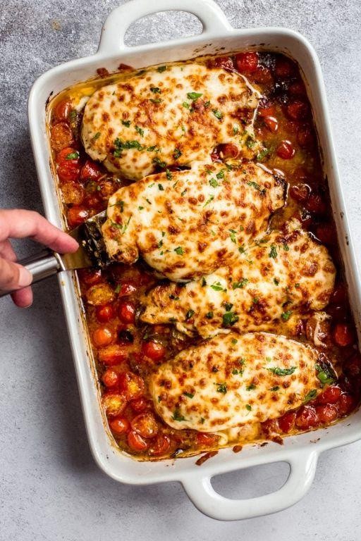 Pesto Mozzarella Baked Chicken