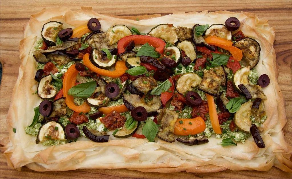 Pesto and Ricotta Phyllo Bread