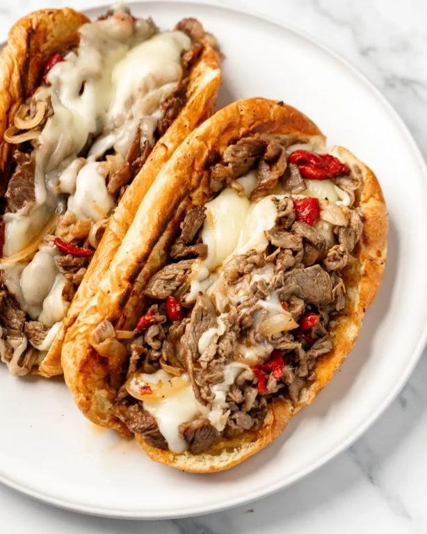 Philly-Style Roast Beef and Pepper Hoagies