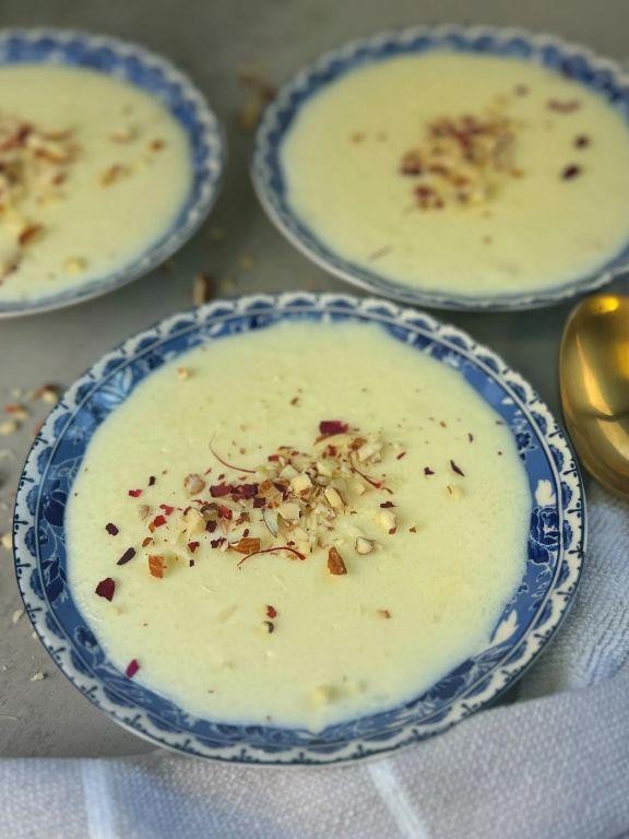Phirni with Crushed Almonds