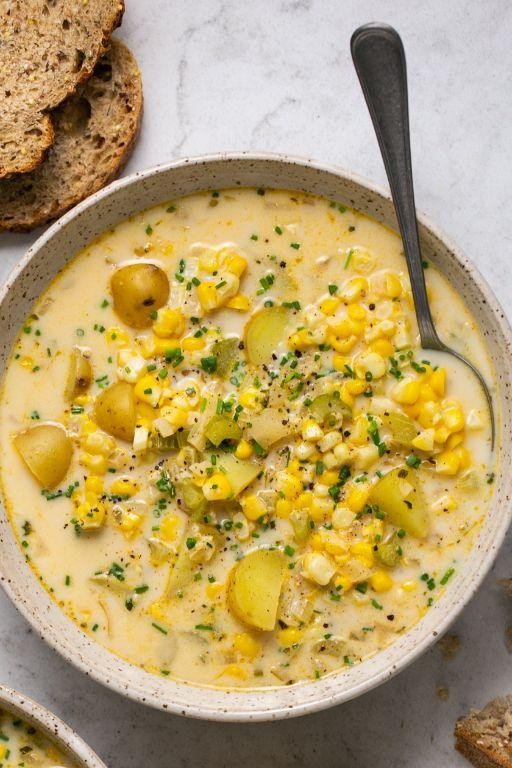 Pickerel Chowder with Corn and Potatoes