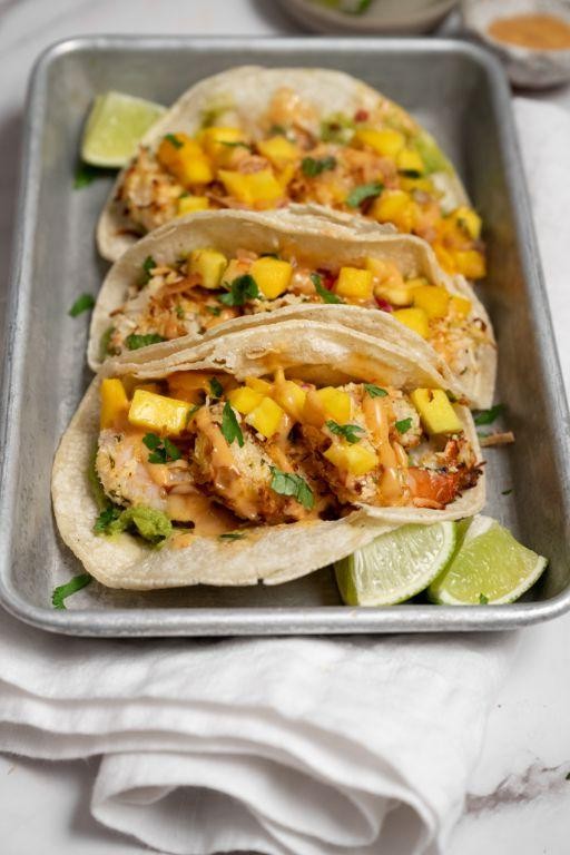 Piloncillo-Coconut Shrimp Tacos