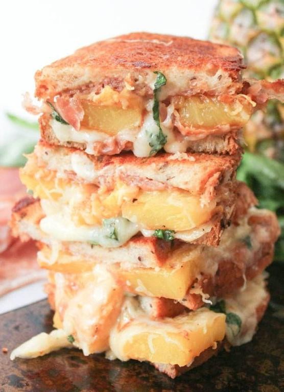Pineapple Basil Grilled Cheese