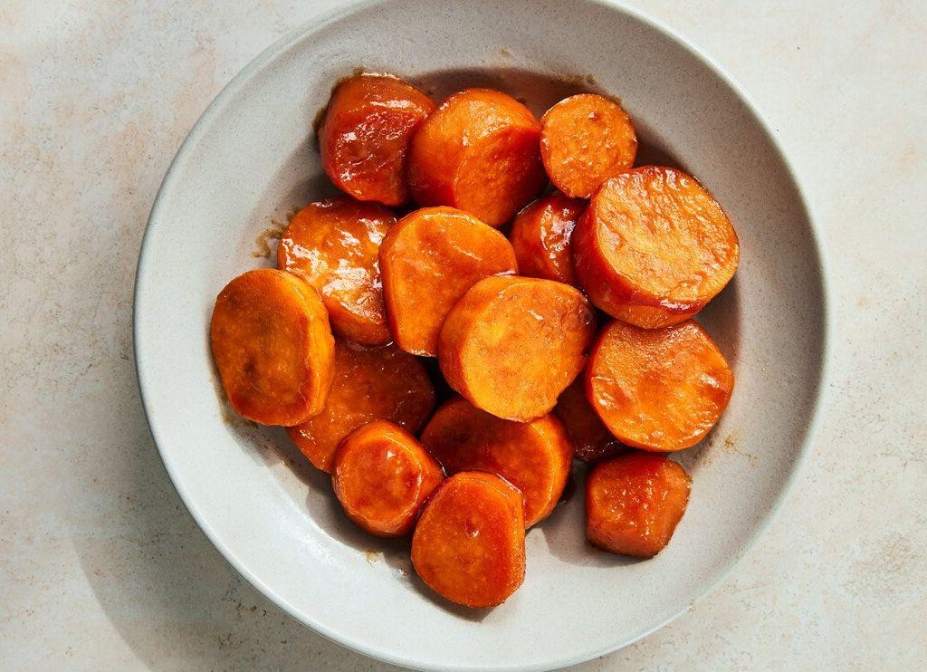 Pineapple Glazed Candied Sweet Potatoes