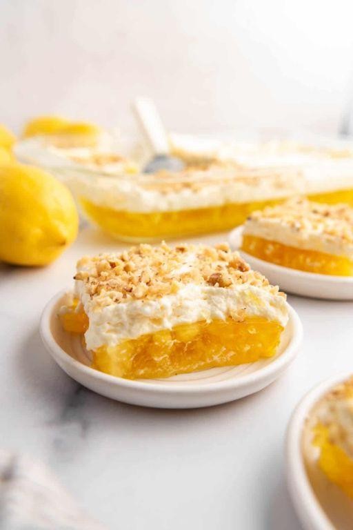 Pineapple Jello Parfait with Whipped Cream