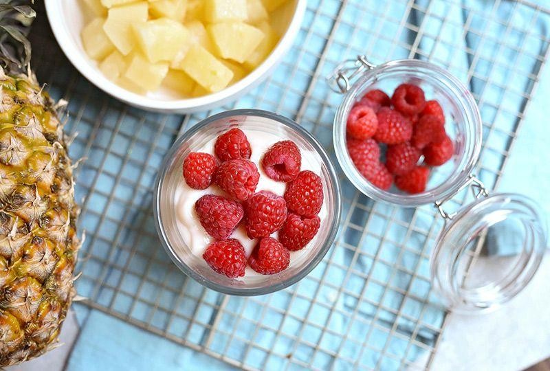 Pineapple Raspberry Parfait
