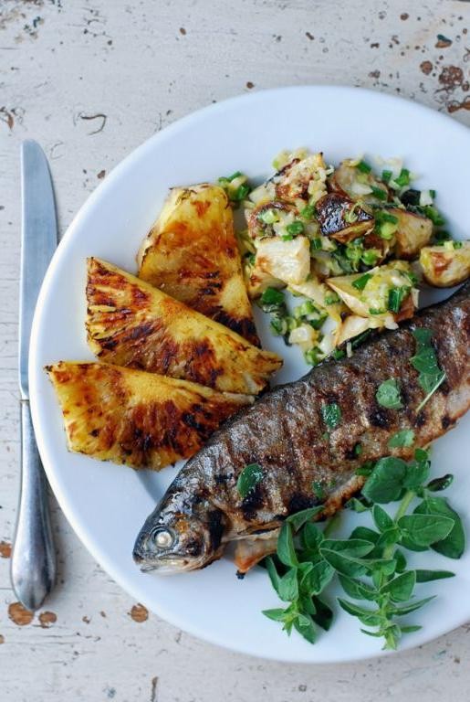 Pineapple Teriyaki Grilled Trout